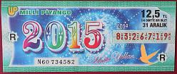 MİLLİ PİYANGO 31 ARALIK 2014 YILBAŞI ÖZEL ÇEKİLİŞİ ÇEYREK ( R)