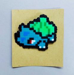 Pokemon Bulbasaur Pixel Art Rozet Özel Tasarım