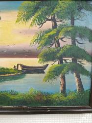 90x50 CM MANZARA YAĞLI BOYA TABLO