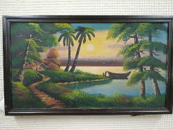 90x50 CM MANZARA YAĞLI BOYA TABLO