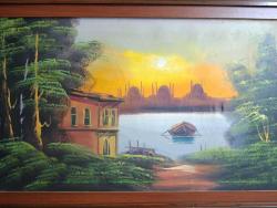 100 x 60 CM ÖLÇÜLERİNDE MANZARA YAĞLI BOYA TABLO