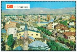 Erzurum Genel Görünüm Kartpostal, Arkası Yazılı