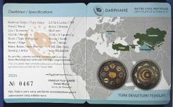 2024 Türk Devletleri Teşkilatı Hatıra Parası Bronz Sertifikalı Kutulu Koleksiyonluk