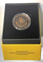 2024 Galatasaray 24. Şampiyonluk Hatıra Parası Bronz Sertifikalı Orjinal Kutusunda Koleksiyonluk