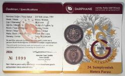 2024 Galatasaray 24. Şampiyonluk Hatıra Parası Bronz Sertifikalı Orjinal Kutusunda Koleksiyonluk