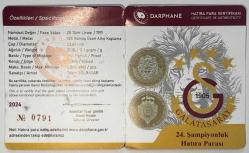 2024 Galatasaray 24. Şampiyonluk Hatıra Parası 925 Gümüş Üzeri Altın Kaplama Orjinal Kutusunda Sertifikalı Koleksiyonluk