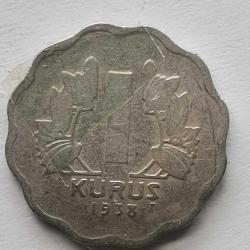 TÜRKİYE 1938   1  KURUŞ