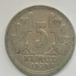 TÜRKİYE 1938    5  KURUŞ