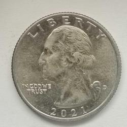 AMERİKA  2021 D  25 CENT  ÇEYREK DOLAR HATIRA  COSSING THE DELAWAWRE