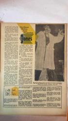 HAFTA DERGİSİ - KAPAK: JOANNE DRU - 20 OCAK 1956 SAYI : 3 - ŞEVKET AKTUNÇ - İZZET ALICİKOĞLU - OĞUZ ÖZDEŞ - ŞİNASİ ÖZONUK - ABDURRAHMAN PALAY - HÜMAŞAH GÖKER - TURGUT ÖZATAY - GÜL GÜLGÜN - SETTAR KÖRMÜKÇÜ - MUAZZAM ARÇAY - İHSAN AŞKIN - MUZAFFER NEBİOĞLU - LEBİBE ÇAKIN - DURSUNE ŞİRİN - MELİH - MARİNA - JANE RUSSEL - CORNEL WILDE - DR. BURHANEDDİN ONAT - HASAN POLATKAN - SİK YIRCALI - FATİN RÜŞTÜ ZORLU - ADNAN MENDERES - MEHMET HAZER - İSMET İNÖNÜ - COLETTE ANDRIS - COLETTE JERRY - ADNAN FUAT ARAL  KÂTİBİM TÜRKÜSÜ FİLME ALINDI: OĞUZ ÖZDEŞ SENARYOSU, ŞİNASİ ÖZONUK REJİSÖRLÜĞÜ - BAŞROLLERDE ABDURRAHMAN PALAY VE HÜMAŞAH GÖKER - FİLMİN AMERİKA, JAPONYA VE YUGOSLAVYA’DA GÖSTERİLECEĞİ - OĞUZ ÖZDEŞ’TEN “BÜYÜK GÖĞÜS MODASI” YAZISI - YENİ MODA: KUŞ TÜYÜNDEN ŞAPKALAR - İNGİLİZ MÜREBBİYESİ MARY SHOWDEN’İN KAPLANLARLA DOSTLUĞU - DENİZ KIZI HEYKELLERİ - LONDRA’DA “AT VE ÇOCUK” FOTOĞRAFI BİRİNCİLİK KAZANDI - JANE RUSSEL VE CORNEL WILDE’IN “HOT BLOOD” FİLMİ - TBMM’DE ÜÇ  - TAM TAKIM EKSİKSİZ 28 SAYFA