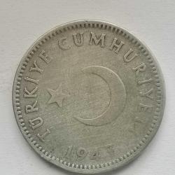 TÜRKİYE  1947   1  LİRA   GÜMÜŞ