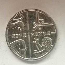 İNGİLTERE 2015  5  PENCE