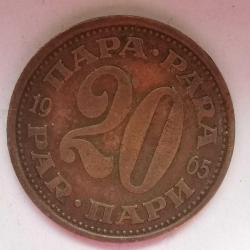 YUGOSLAVYA  1965 20 DİNAR
