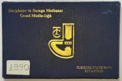 1990 Darphane Resmi Tedavül Para Seti  Çil Kondisyonda Orijinal Kutusunda Koleksiyonluk