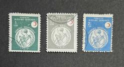 1958 KIZILAY K140-142 SERİ - DAMGALI