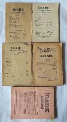 İDARE DERGİSi Dahiliye Vekaletinin Aylık Mecmuası,1934 - 1952, Sayı: 71, 86, 165-166, 193, 215 [5 ADET]