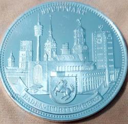 Almanya Stuttgart, Baden Württemberg Eyaleti Temalı Gümüş Kaplama Hatıra Madalyon - 22gr ÇİL