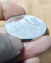 Almanya Stuttgart, Baden Württemberg Eyaleti Temalı Gümüş Kaplama Hatıra Madalyon - 22gr ÇİL