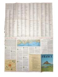 National Geographic Traveler's Map of France 1971. 58x83 cm [ HARİTA ]