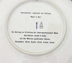 Alman KPM Dekorlu Antika Porselen Tabak