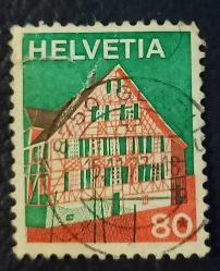 1973 İsviçre Pulu - Manzaralar Serisi En Büyük Valör - 80C