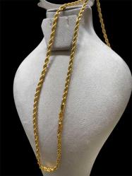 14 Ayar Altın Burgulu Halat Zincir Kolye