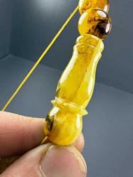 Orjinal kalingrad mükemmel kayadan kaya patinleri üzerinde damla kehribar tespih tam 69 gram