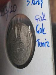 Adbülhamid 1293/20 RR Nadir Gümüş 5 Kuruş