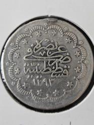 Abdülhamid 1293/18 RRR Gümüş 5 Kuruş (KÇ) - Sadece 12.000 Basım