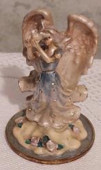 Almanya, Aşk Meleği Temalı Minyatür Heykel. Harika Detaylı İşçilik. Pirinç Döküm Üzeri El Boyamalı (Mineli) Patinalı. 1950-1968'ler. (280 gr/5x8 cm)