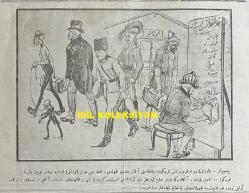 Osmanlıca Karagöz Mizah Dergisi-Gazetesi, Orijinal Dönem Basım, (Ottoman Magazine-Newspaper-Journal Illustré Cara-Gueuz) - 10 Şubat 1923 - Sayı: 1555 - Hicri: 23 Cemaziyelahir 1341 - Rumi: 10 Şubat 1339 - Karikatür: Sulh Kızı Ağlıyor 