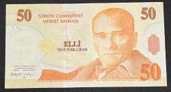 8 EMİSYON 50 YTL SERİ E32 214361 ÇİL