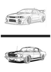 Lüks Arabalar Boyama Kitabı (100 Araba Boyama Sayfası)