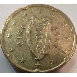 İrlanda 20 Euro cent, 2002 Çil Altı Kondisyon, 