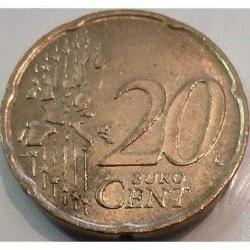 İtalya 20 Euro cent, 2002 Boccioni Fütürist Heykel Tasarımlı Koleksiyonluk.