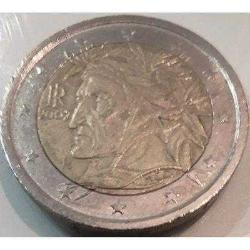 İtalya 2 Euro, 2002 - Dante Alighieri Portreli İlk Basım Yılı Koleksiyonluk