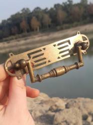 Antika pirinç çekmece kulpu art nouveau