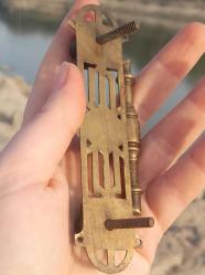 Antika pirinç çekmece kulpu art nouveau