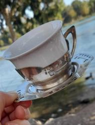 Antika kahve fincan Argentor damgalı