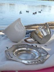 Antika kahve fincan Argentor damgalı