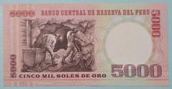 1985 Peru 5000 Sole De Oro Çil ( - )