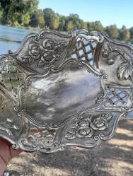 Antika ağır metal meyvelik sunumluk güller