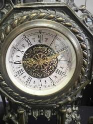 1900 West Germany Bronz Kurmalı Prens  ve Leydi Görselli Şömine Saati