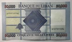 2019 Lübnan 50000 Livres Çil Koleksiyonluk Yabancı Kağıt Para