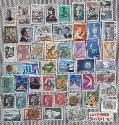 Lüxemburg Lüksemburg Damgalı Pul Lotu 50 Adet / Çeşit  TOplu Pul Koleksiyonu  EKONOMİK FIRSAT PAKETİ
