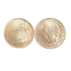 İSVEÇ 1960 YILI 1 KRON GÜMÜŞ 6,96 GR. ÇİLALTI