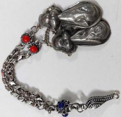 OSMANLI DÖNEMİ ANTİK MUHTEŞEM GÜMÜŞ SARAYSAL TESPİH PÜSKÜLÜ 3EE1A1A PEK ÇIKMAZ