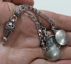 OSMANLI DÖNEMİ ANTİK MUHTEŞEM GÜMÜŞ SARAYSAL TESPİH PÜSKÜLÜ 1Ğ1NN1R PEK ÇIKMAZ