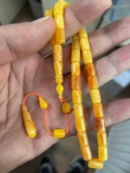 Orijinal eski amerikan Miskevi kapı kulu objeden multikolor katalin tespih