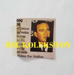Efemera - RAHMİ KOÇ'UN DERGİDEN KESİLME FOTOĞRAFI - 3 x 2,5 cm EBADINDA - RAHMİ KOÇ - kitantik - kitaLog